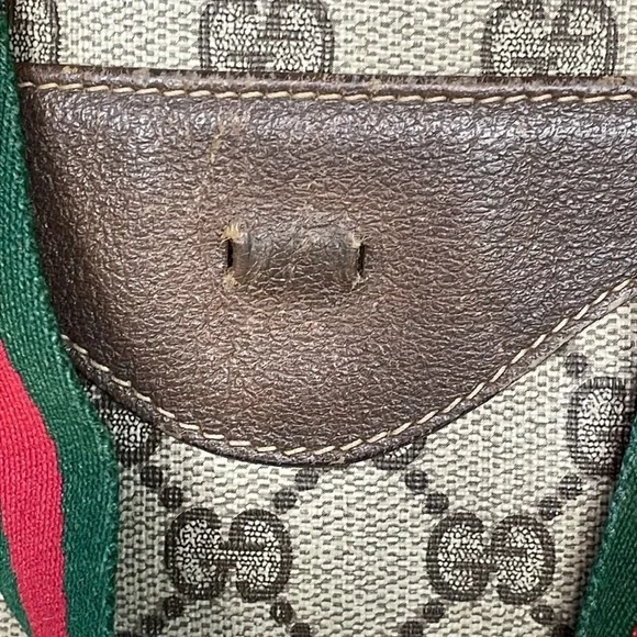 Vintage Gucci Supreme GG Monogram Sherry Line Tote Bag Designer - Picture 4 of 17